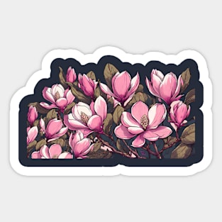 Pink magnolia Sticker